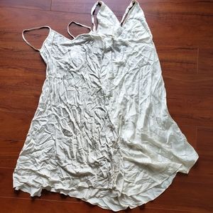 Two very small silky slip dresses